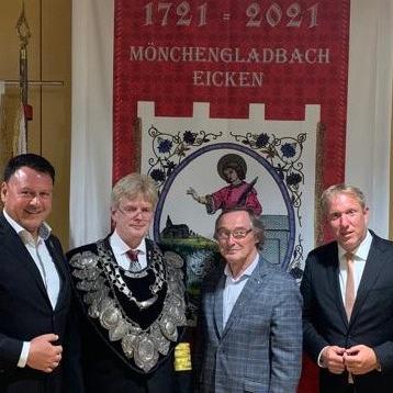 Christoph Dohmen (Ratsherr), Stefan Model (Präsident und Kaiser), HaJo Siemes, Stv. Bürgermeister, Jochen Klenner (Mitglied des Landtages)
