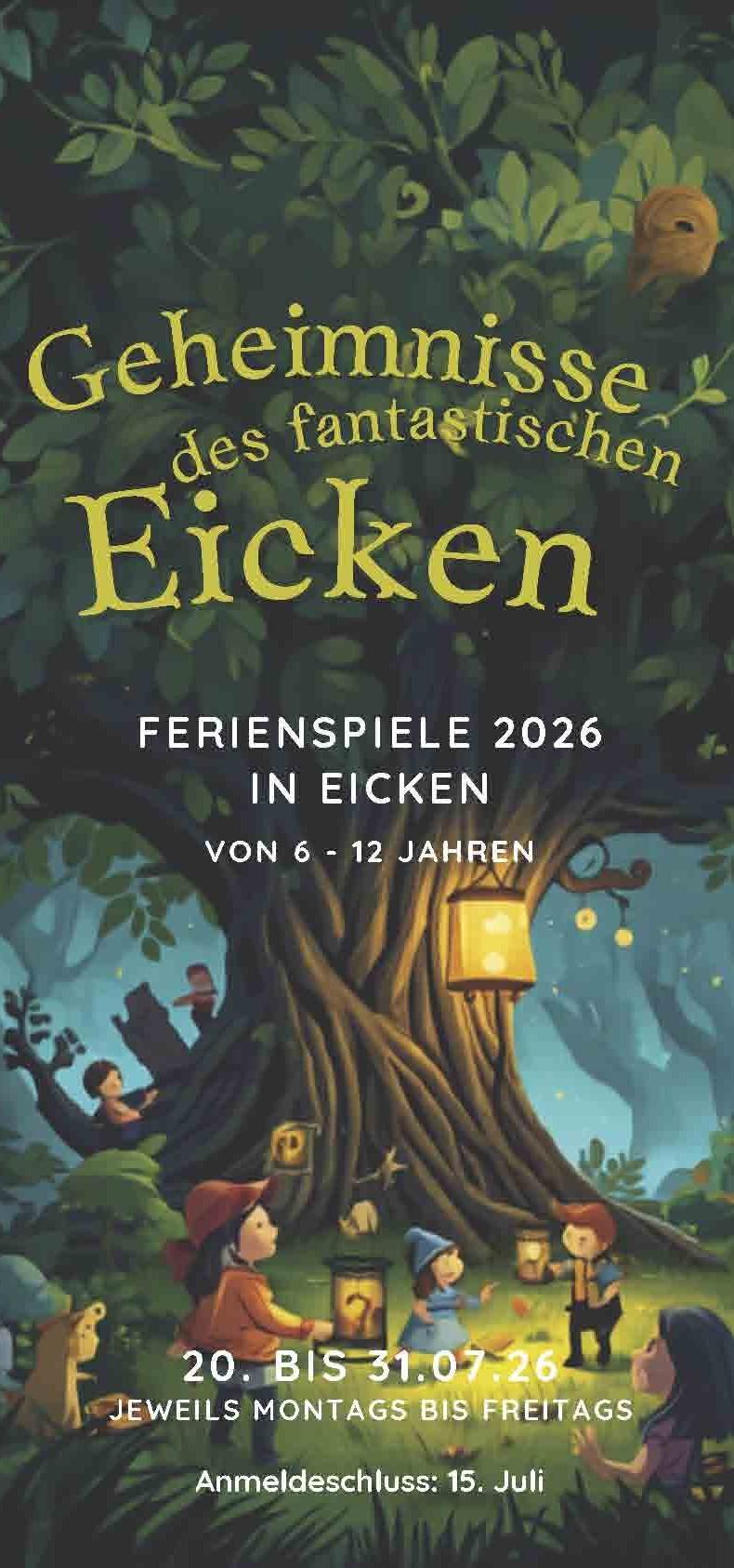 Ferienspiele 2026 - Geheimnisse des fantastischen Eicken (c) D.J. Brauner