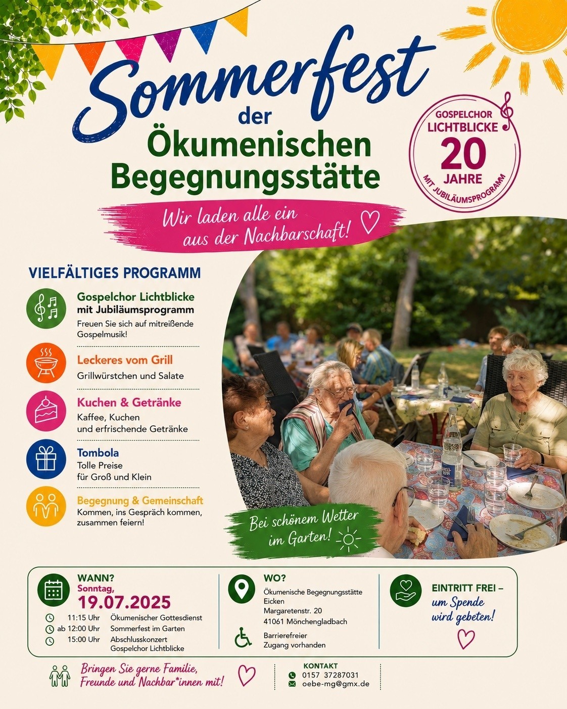 Einladung Sommerfest ÖBE 2026 (c) Ökumenische Begegnungsstätte Eicken