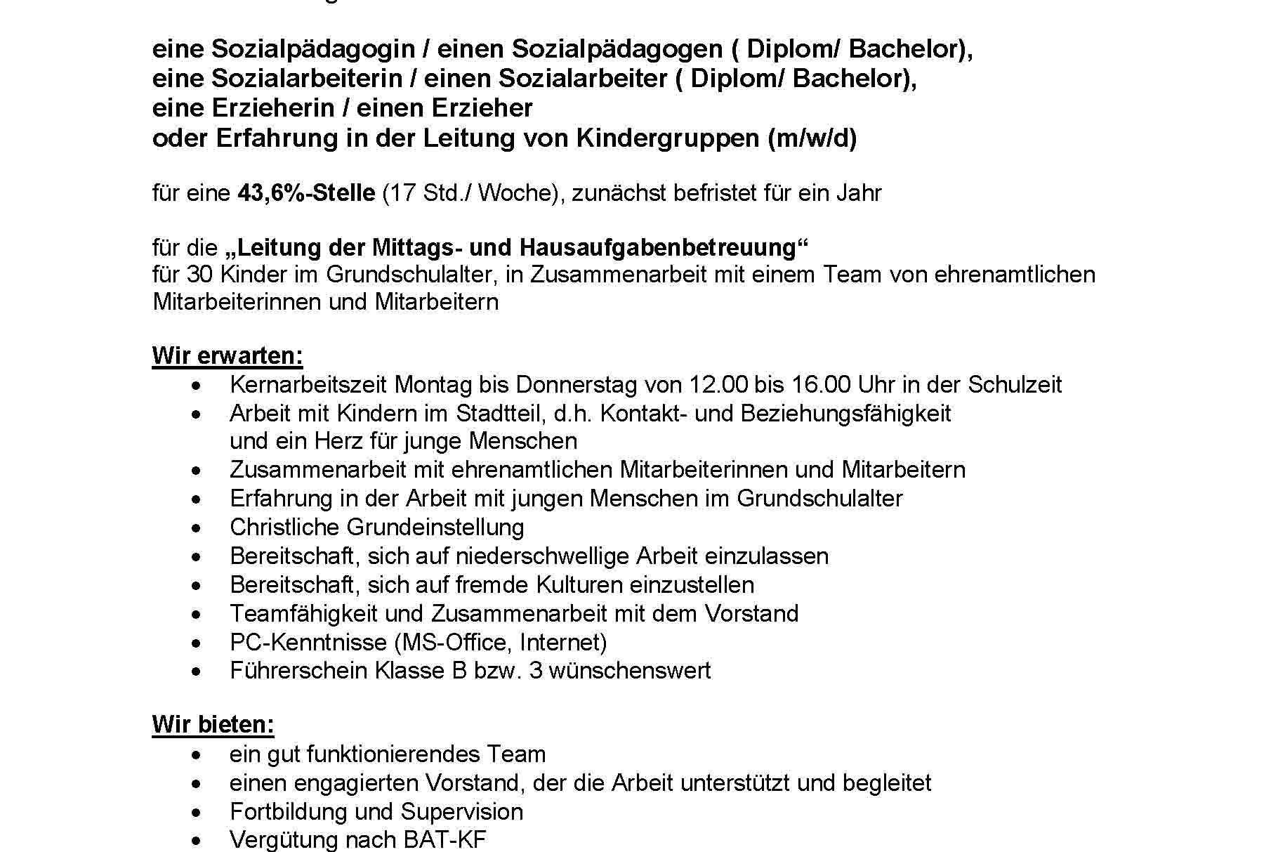 Stellenausschreibung ÖJE 2025 Leitung HAB