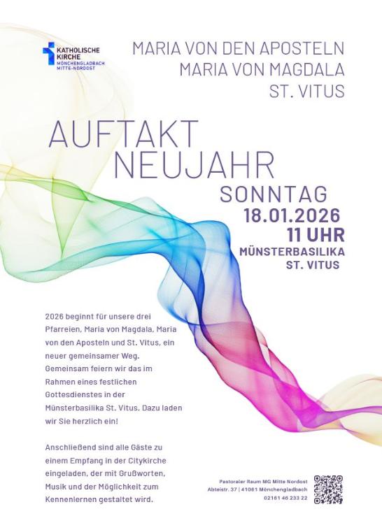 Plakat Auftaktveranstaltung Pastoraler Raum 2026-01-18 (c) Pastoraler Raum Mönchengladbach Mitte-Nordost