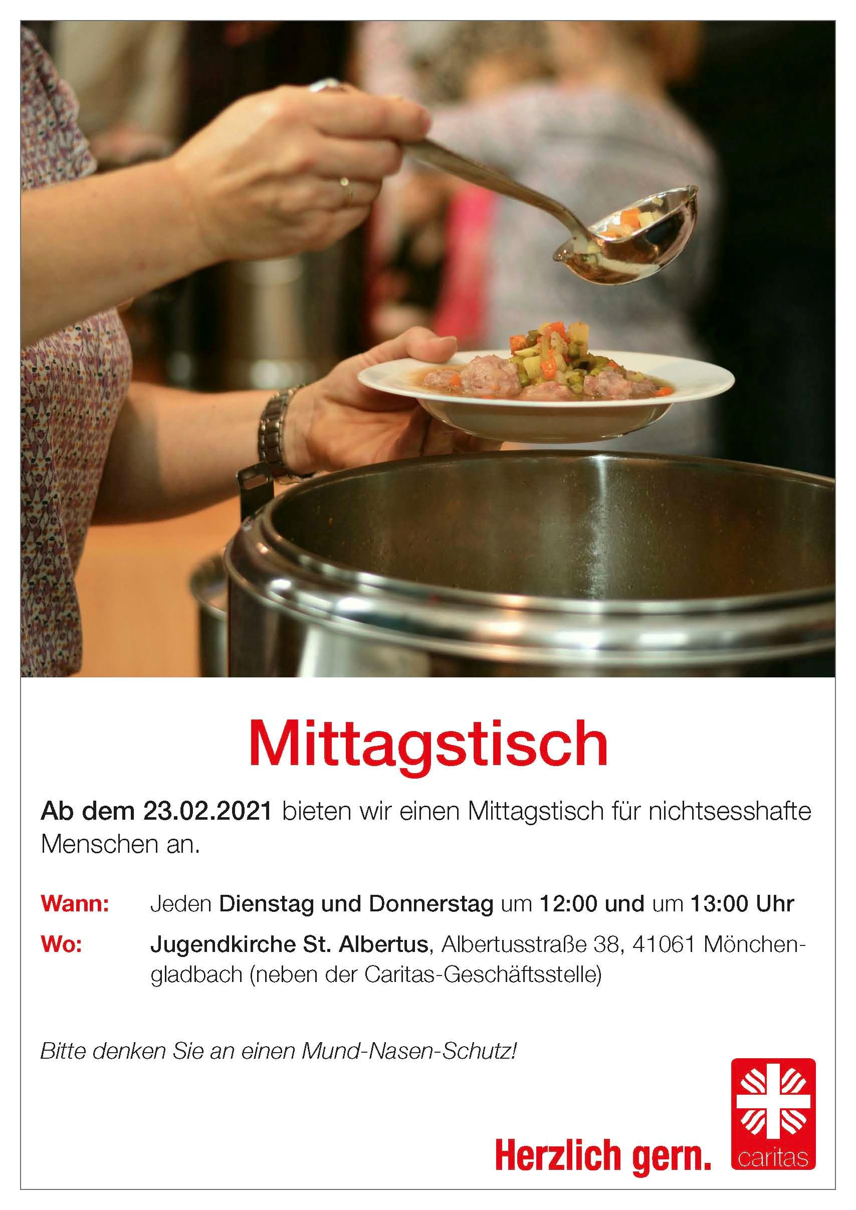 Plakat_Mittagstisch_neu_2021-02-23 (c) Caritasverband Region Mönchengladbach