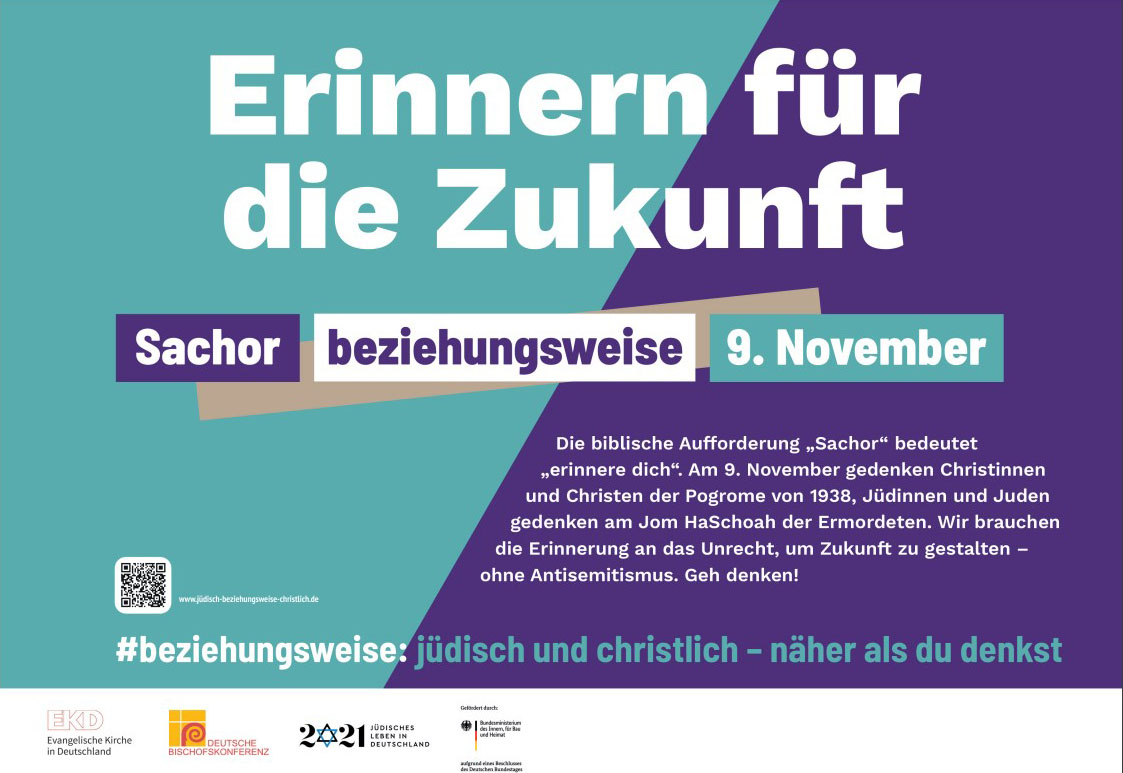 Sachor beziehungsweise 9. November (c) EKD - Deutsche Bischofskonferenz